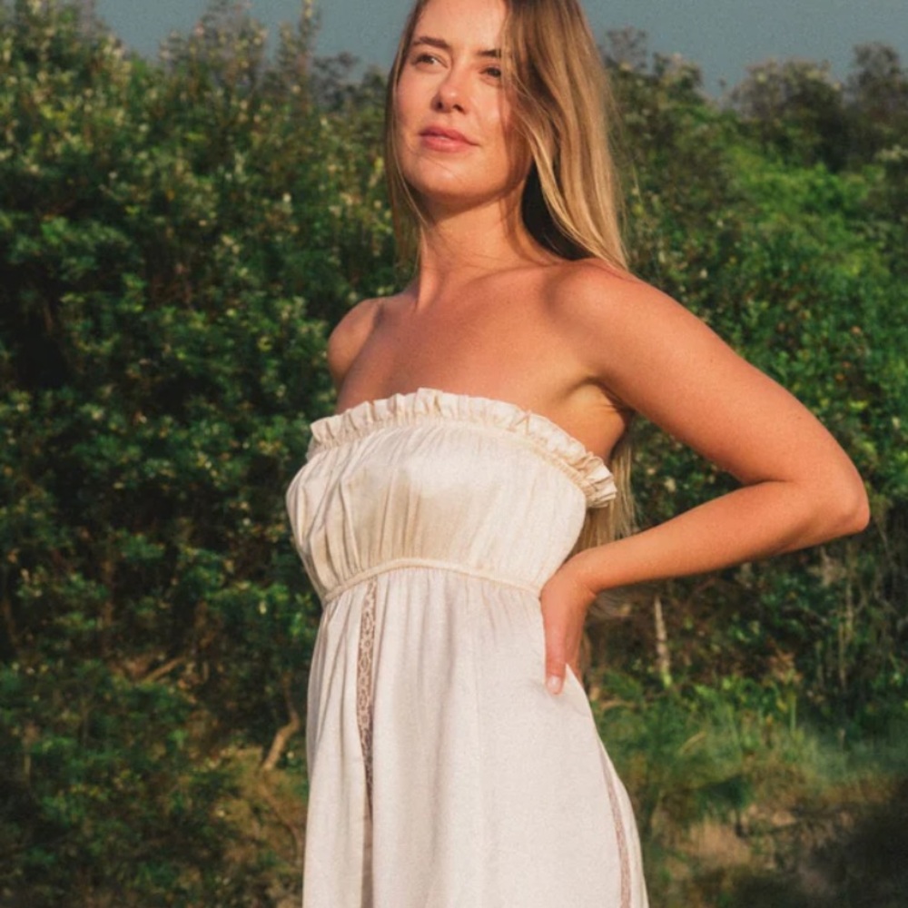 CHAMPAGNE SATIN DRESS